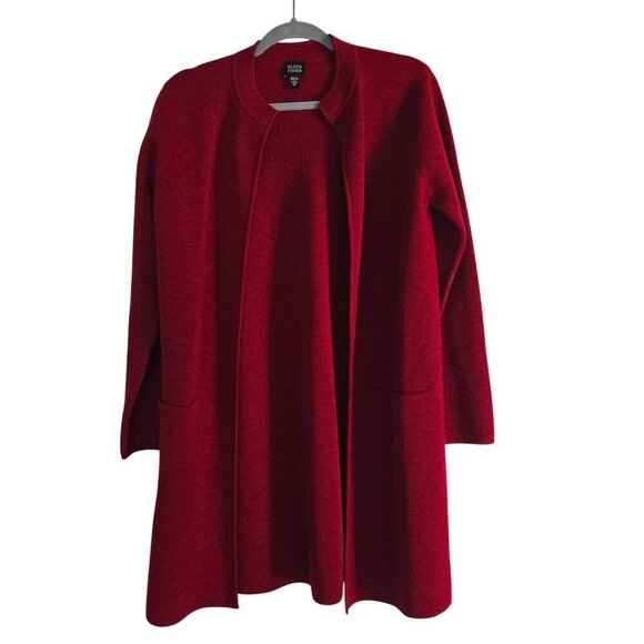 Eileen Fisher NWOT Ultra Fine Merino Cardigan In Responsible Wool Size M - Picture 2 of 8